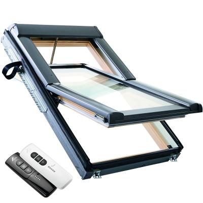 Окно R69 Н2EF c электроприводом, дерево (двухкамерное, среднеповоротное) 65*98