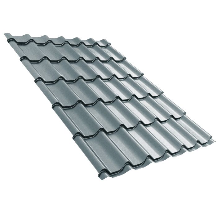 Металлочерепица Grand Line Classic Satin RAL 7016 антрацитово-серый