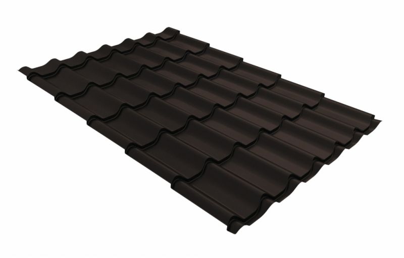 Металлочерепица Grand Line Classic Satin RR 32 темно-коричневый