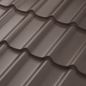 Металлочерепица Стокгольм XXL PE МАТТ 0,5мм, цинк 140 гр/кв.м. (лист 1185х475 мм)