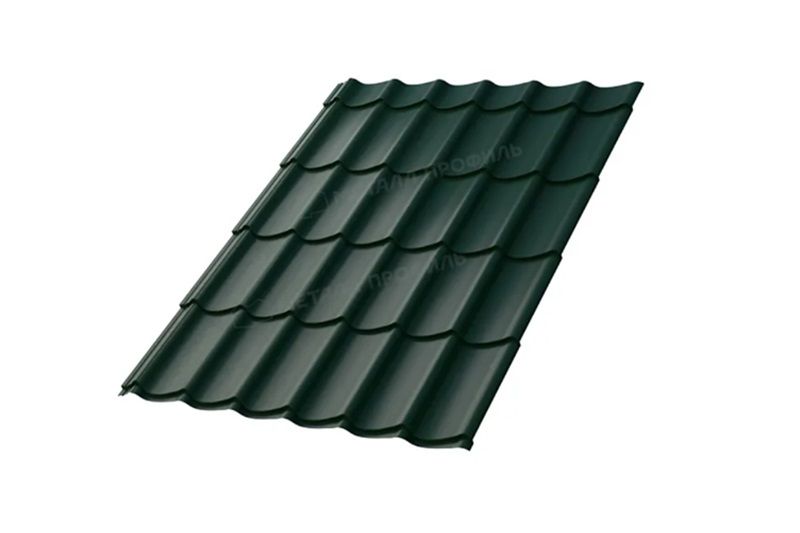 Металлочерепица МП Ламонтерра ХL Полиэстер (эконом) RAL6005 зеленый мох