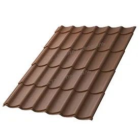 Металлочерепица МП Ламонтерра VikingMP® E RAL8004 Коричневая медь