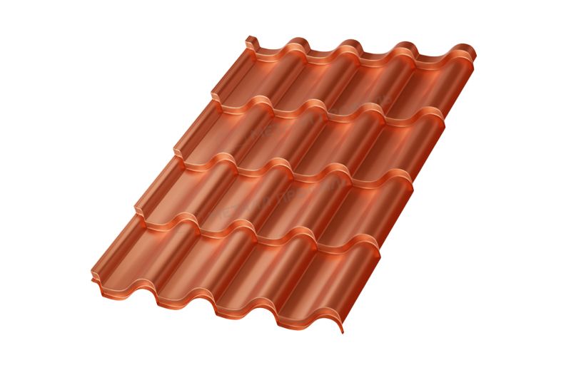 Металлочерепица МП Монтерроса-ХL PURMAN Медный металлик