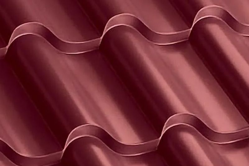 Металлочерепица МП Монтерроса-Х VikingMP® E RAL3005 Красное вино