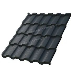 Металлочерепица МП Монтекристо-S VikingMP® E RAL7024 Серый графит