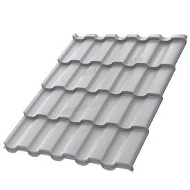 Металлочерепица МП Монтекристо-ML NormanMP RAL9006 Белый алюминий
