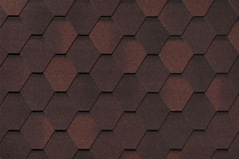 Гибкая черепица Shingle Roofshield Premium Стандарт Гранатовый отлив