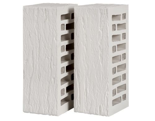 Кирпич керамический 1.4 НФ Белый Rock облицовочный