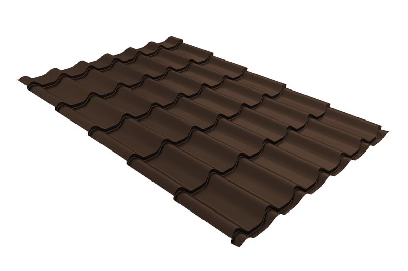 Металлочерепица Grand Line Classic Velur Х RAL 8017 шоколад