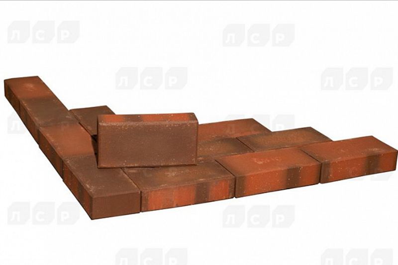 Клинкерная брусчатка ЛСР Ноттингем красный флэш, 200*100*50 мм