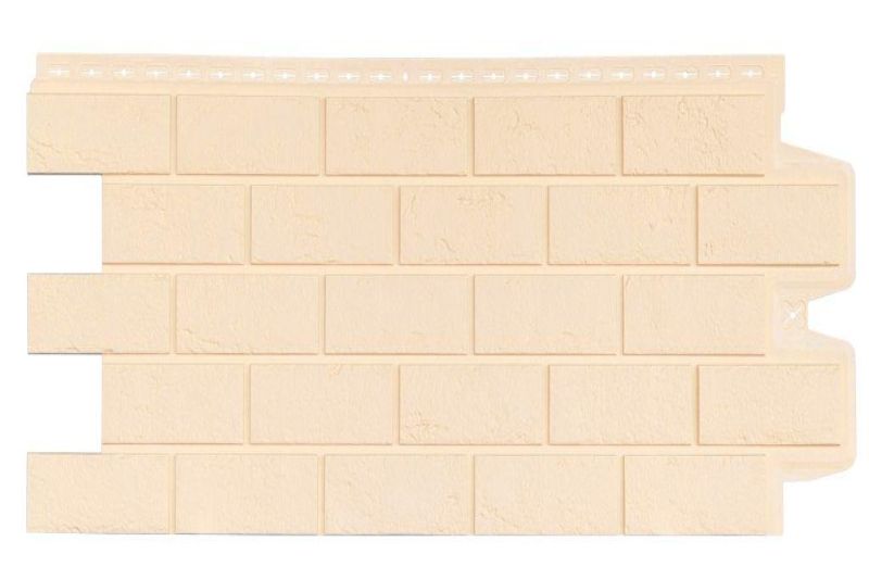 Фасадная панель Grand Line Состаренный кирпич Classic бежевый