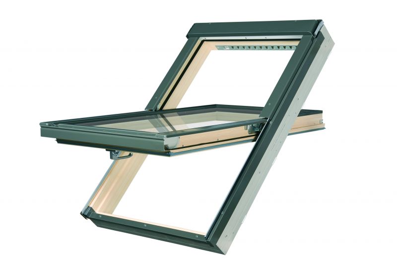 Мансардное окно PTP-V /PI U3  из ПВХ  66* 98 "Сосна"