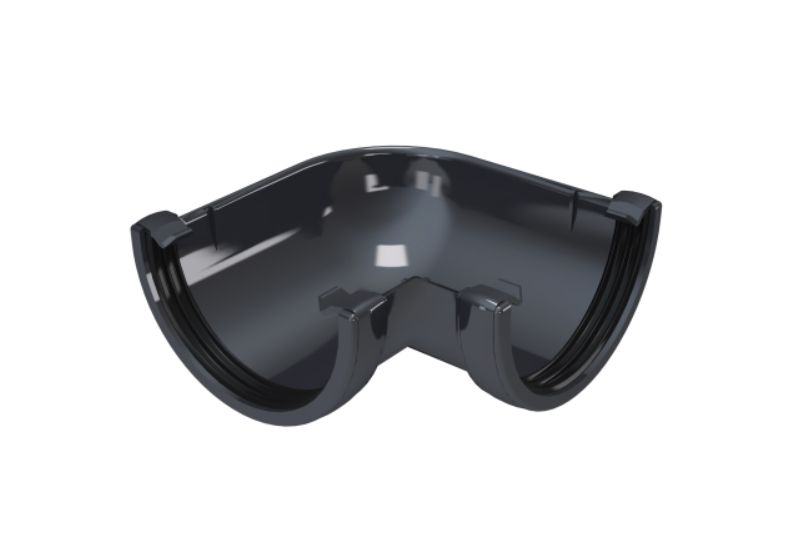 Водосточная система FINEBER Угол желоба 90 градусов Графит