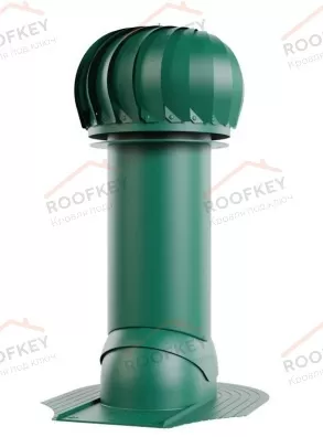 Роторная вентиляция для готовой мягкой и фальцевой кровли не утепленная ø110 мм, h-550 мм