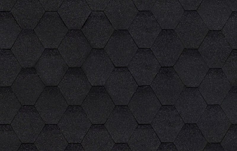 Гибкая черепица Shinglas (Шинглас) Оптима Соната Черный