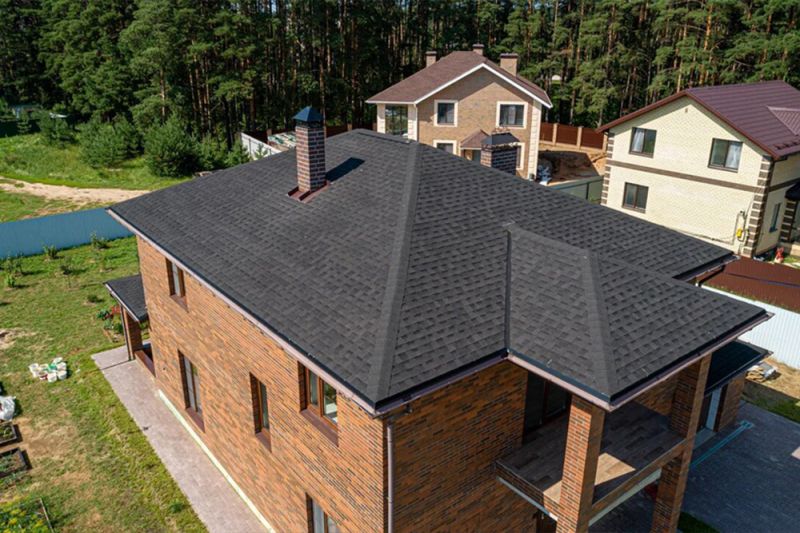 Гибкая черепица Shinglas (Шинглас) Фазенда Черный