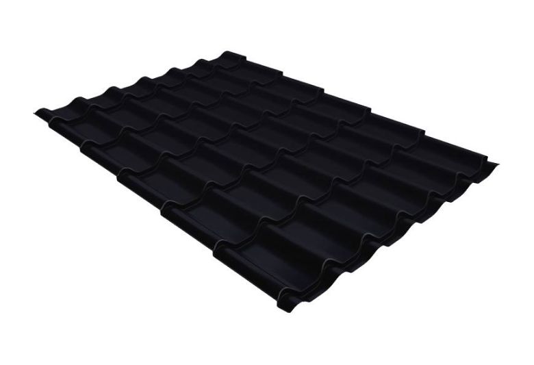 Металлочерепица Grand Line Classic Drap ТХ RAL 9005 черный