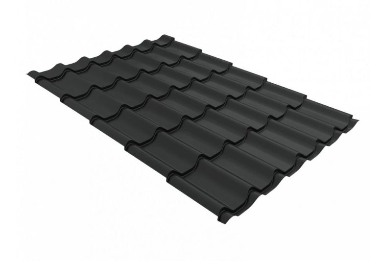 Металлочерепица Grand Line Classic Satin Matt TX RAL 7016 антрацитово-серый