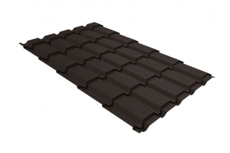 Металлочерепица Grand Line Quadro Profi Atlas X RR 32 темно-коричневый