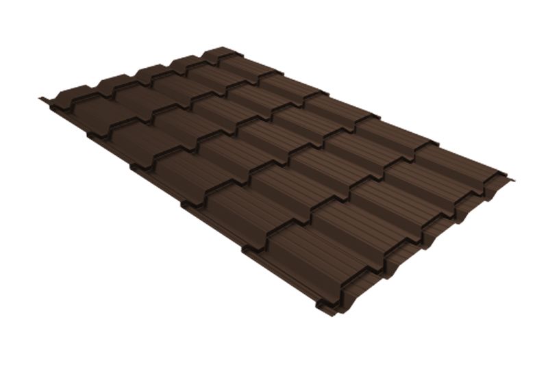 Металлочерепица Grand Line Quadro Profi Rooftop Бархат RAL 9005 черный