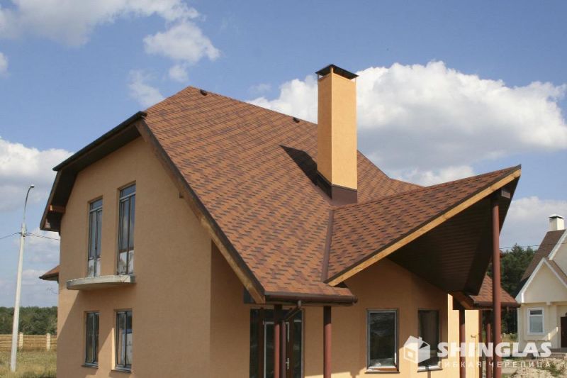 Гибкая черепица Shinglas (Шинглас) Ультра Фокстрот Миндаль