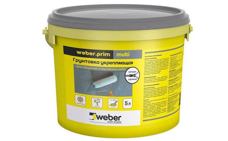 Грунтовка универсальная weber.prim multi, 5 л