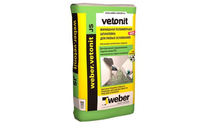 Шпаклевка финишная weber.vetonit JS, белая, 5 кг