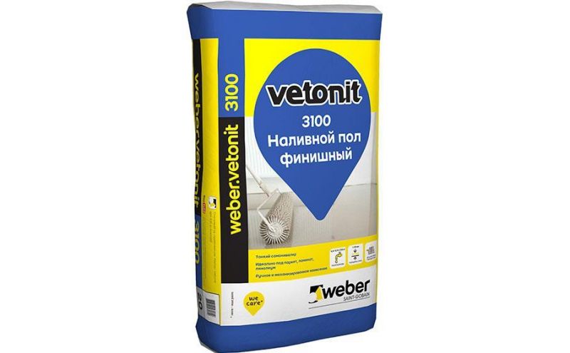 Финишный наливной пол weber.vetonit 3100, 20 кг