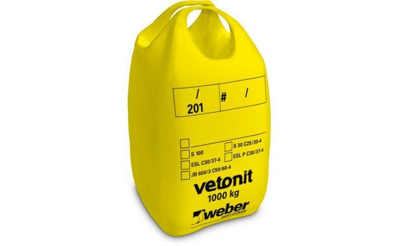 Безусадочный раствор weber.vetonit JB 600/3, серый, 1000 кг