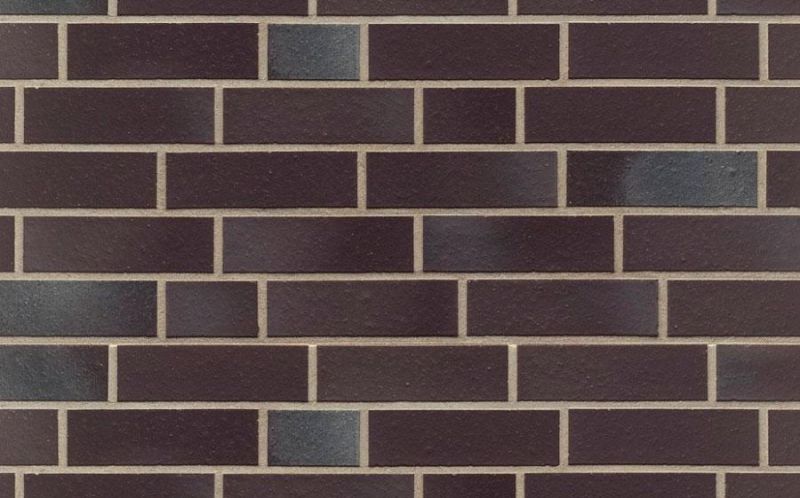 Клинкерная облицовочная плитка ABC NF10 Ziegelriemchen Winterhude schwarz blau-bunt гладкая, 240*71*10 мм