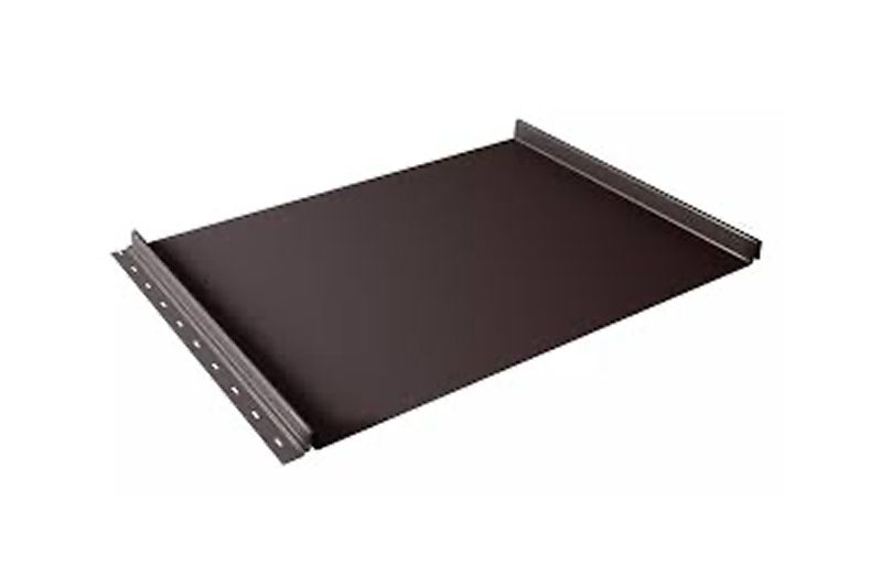 Кликфальц Grand Line 0,5 GreenCoat Pural BT с пленкой на замках RR 32 темно-коричневый (RAL 8019 серо-коричневый)