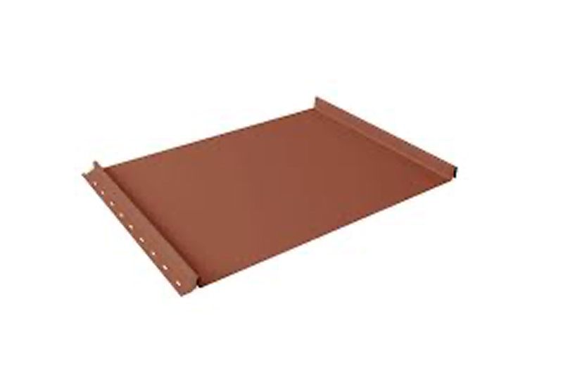 Кликфальц Grand Line 0,5 Satin с пленкой на замках RAL 8004 терракота