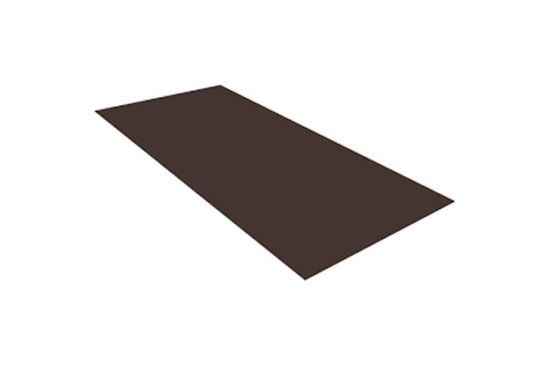 Кликфальц mini Grand Line 0,5 GreenCoat Pural BT с пленкой на замках RR 32 темно-коричневый (RAL 8019 серо-коричневый)