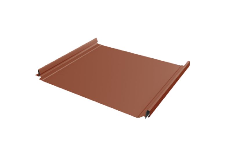 Кликфальц Pro Grand Line 0,45 PE с пленкой на замках RAL 8004 терракота