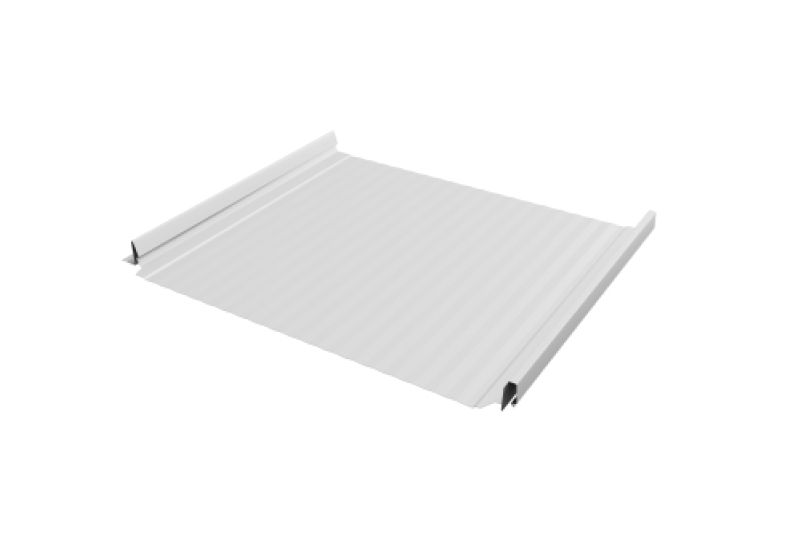 Кликфальц Pro Gofr Grand Line 0,45 Drap с пленкой на замках RAL 9003 сигнальный белый