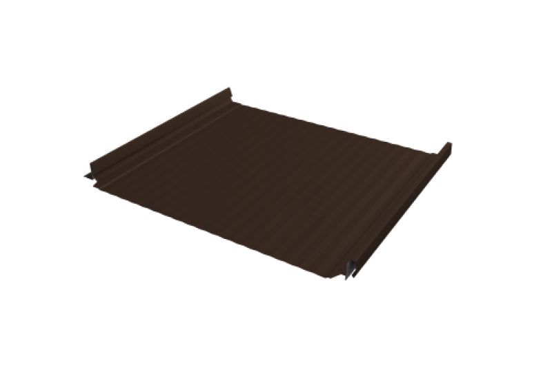 Кликфальц Pro Gofr Grand Line 0,45 Drap ST с пленкой на замках RAL 8017 шоколад