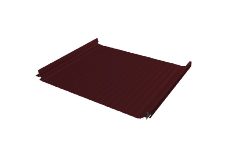 Кликфальц Pro Gofr Grand Line 0,45 Drap TR с пленкой на замках RAL 3005 красное вино