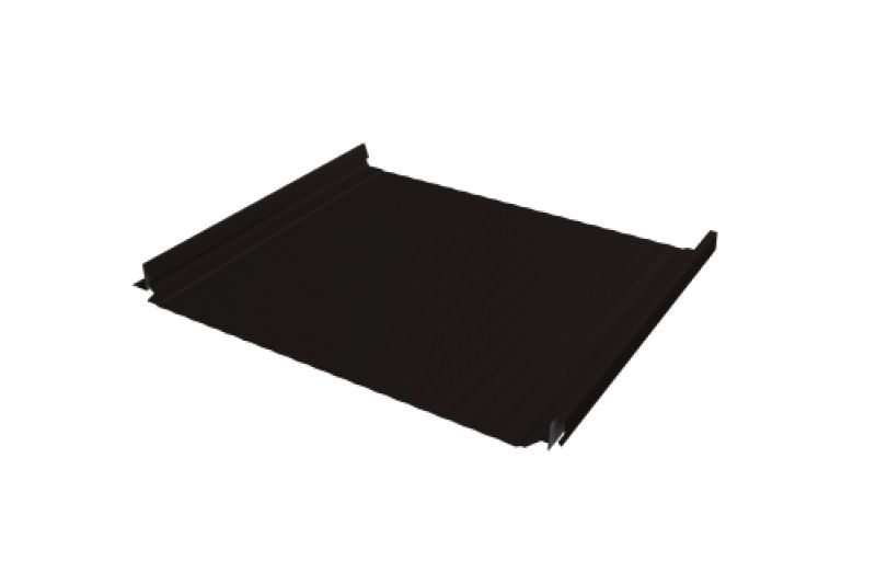 Кликфальц Pro Gofr Grand Line 0,45 Drap TR с пленкой на замках RAL 9005 черный