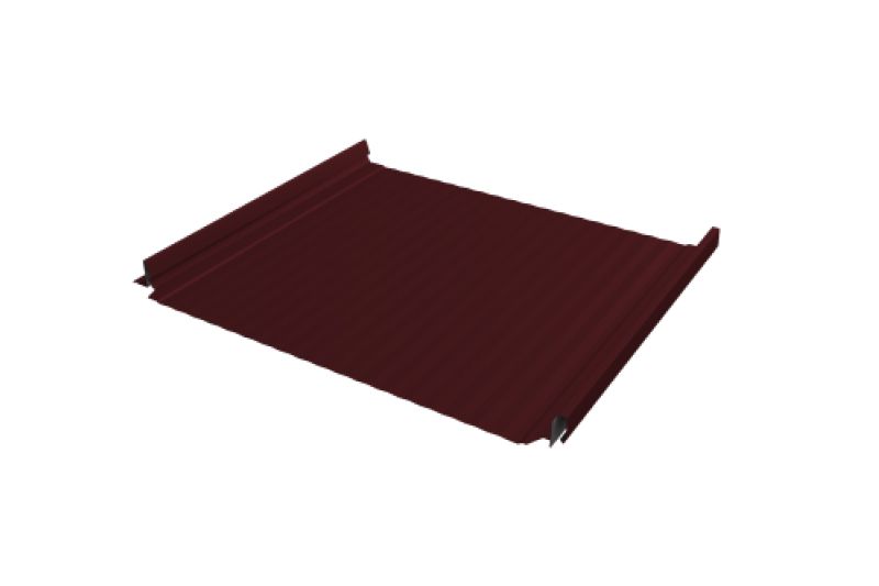 Кликфальц Pro Gofr Grand Line 0,45 Drap TX с пленкой на замках RAL 3005 красное вино