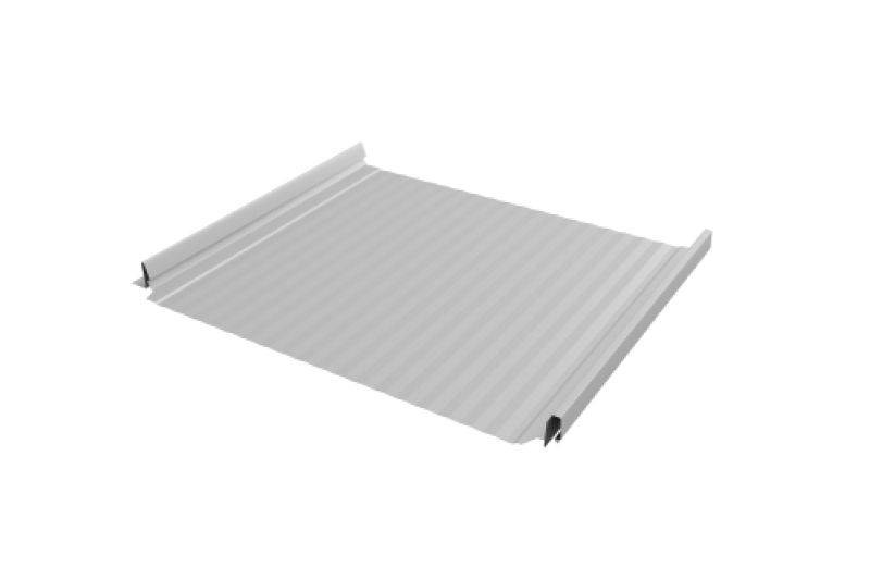 Кликфальц Pro Gofr Grand Line 0,45 Drap TX с пленкой на замках RAL 7047 телегрей 4