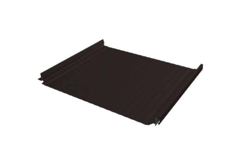 Кликфальц Pro Gofr Grand Line 0,5 Rooftop Бархат с пленкой на замках RR 32 темно-коричневый