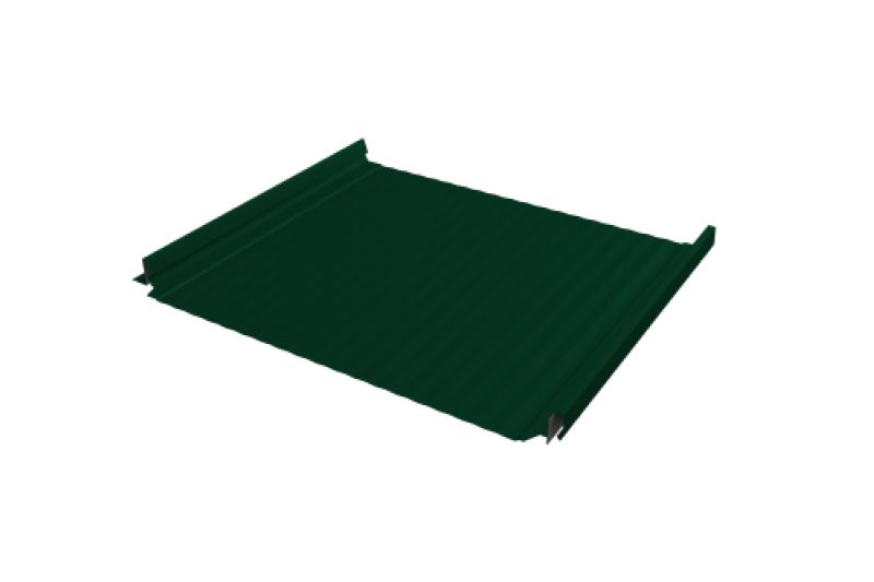 Кликфальц Pro Gofr Grand Line 0,45 PE с пленкой на замках RAL 6005 зеленый мох