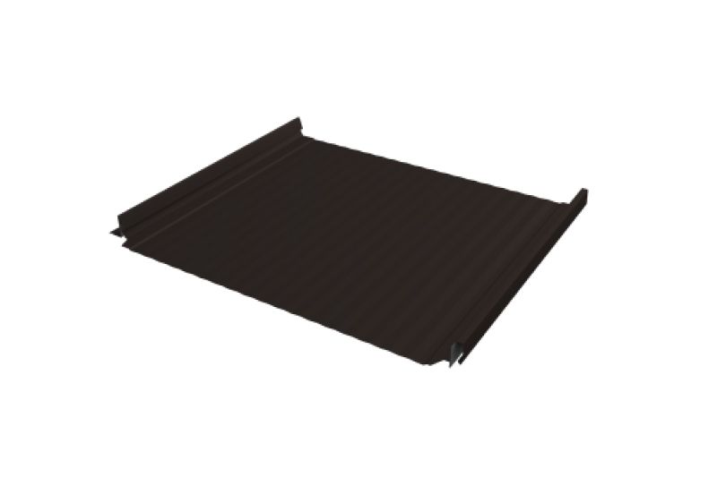 Кликфальц Pro Gofr Grand Line 0,45 PE с пленкой на замках RR 32 темно-коричневый