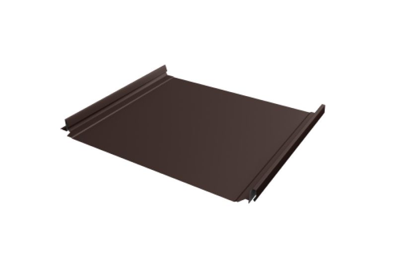 Кликфальц Pro Line Grand Line 0,5 GreenCoat Pural BT с пленкой на замках RR 887 шоколадно-коричневый (RAL 8017 шоколад)