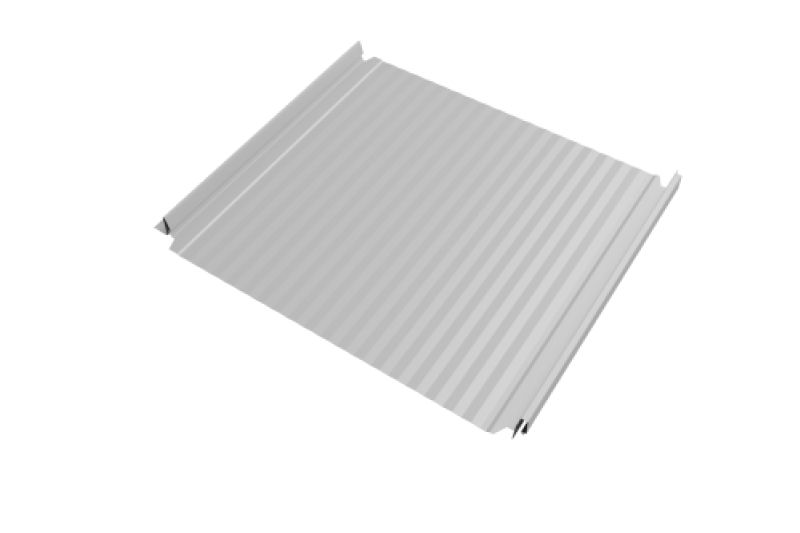 Кликфальц Double Pro Gofr Grand Line 0,45 Drap TX с пленкой на замках RAL 7047 телегрей 4