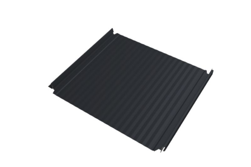 Кликфальц Double Pro Gofr Grand Line 0,5 Drap TX с пленкой на замках RAL 7024 мокрый асфальт