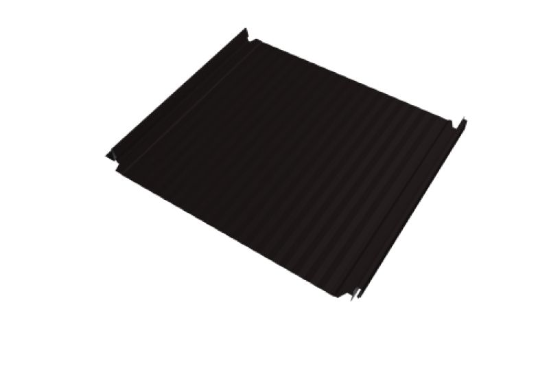 Кликфальц Double Pro Gofr Grand Line 0,45 PE с пленкой на замках RAL 9005 черный