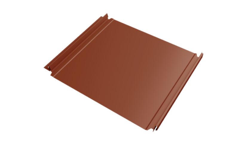 Кликфальц Double Pro  Line Grand Line 0,5 Velur X с пленкой на замках RAL 8004 терракота