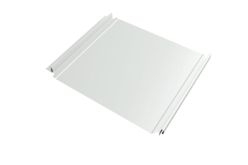 Кликфальц Double Pro  Line Grand Line 0,45 PE с пленкой на замках RAL 9003 сигнальный белый