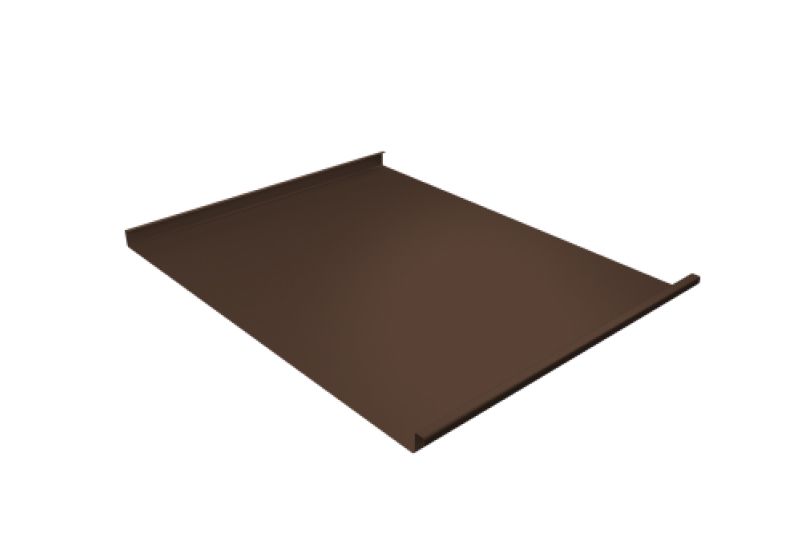 Фальц двойной стоячий Grand Line 0,5 Atlas X с пленкой на замках RAL 8017 шоколад